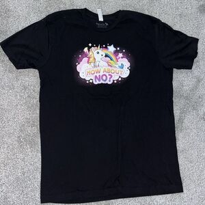 Tee Turtle Riding His My little pony Say NO Unicorn T Shirt L